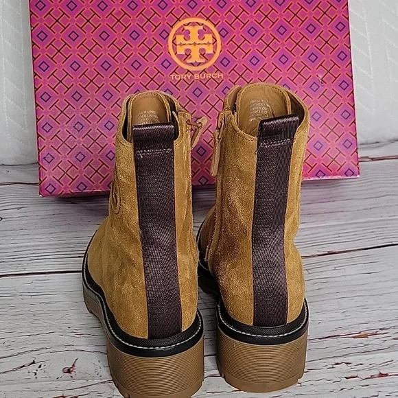Tory Burch Miller Lug Sole Suede Bootie Size 7 - Picture 6 of 8